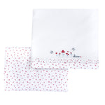 Set 2Pz Lenzuolino con ricamo cuoricini e fiori - Chicco