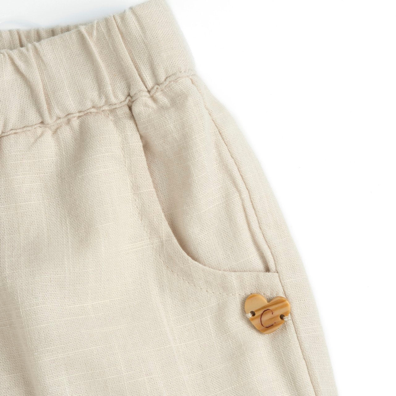 Pantaloni lunghi in cotone effetto lino - Chicco