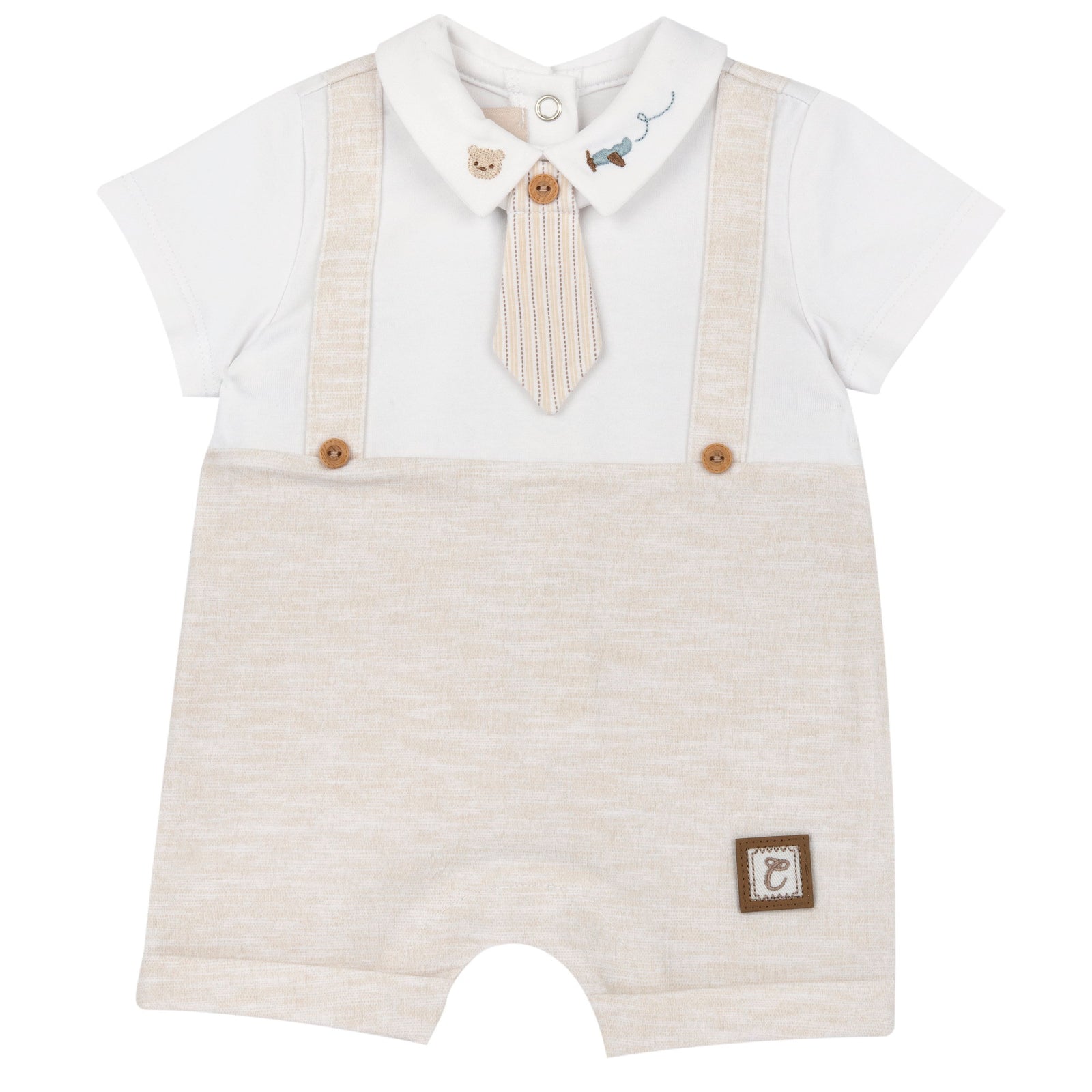 Tutina corta con cravatta e bretelle - Chicco