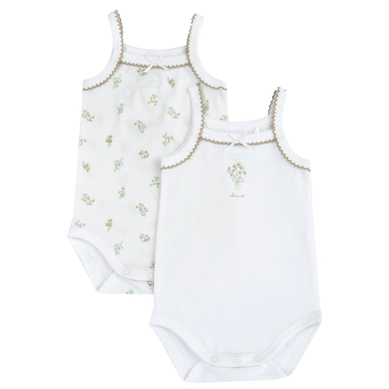 Set body intimo con spallina stretta fiori - Chicco