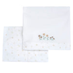 Set lenzuola carrozzina ricamo fiori - Chicco