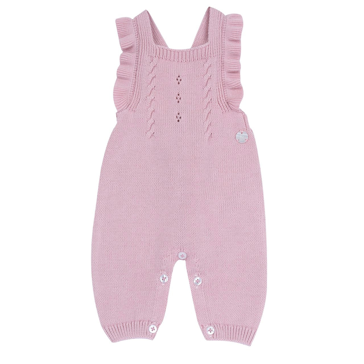 Salopette lunga in maglia rosa - Chicco