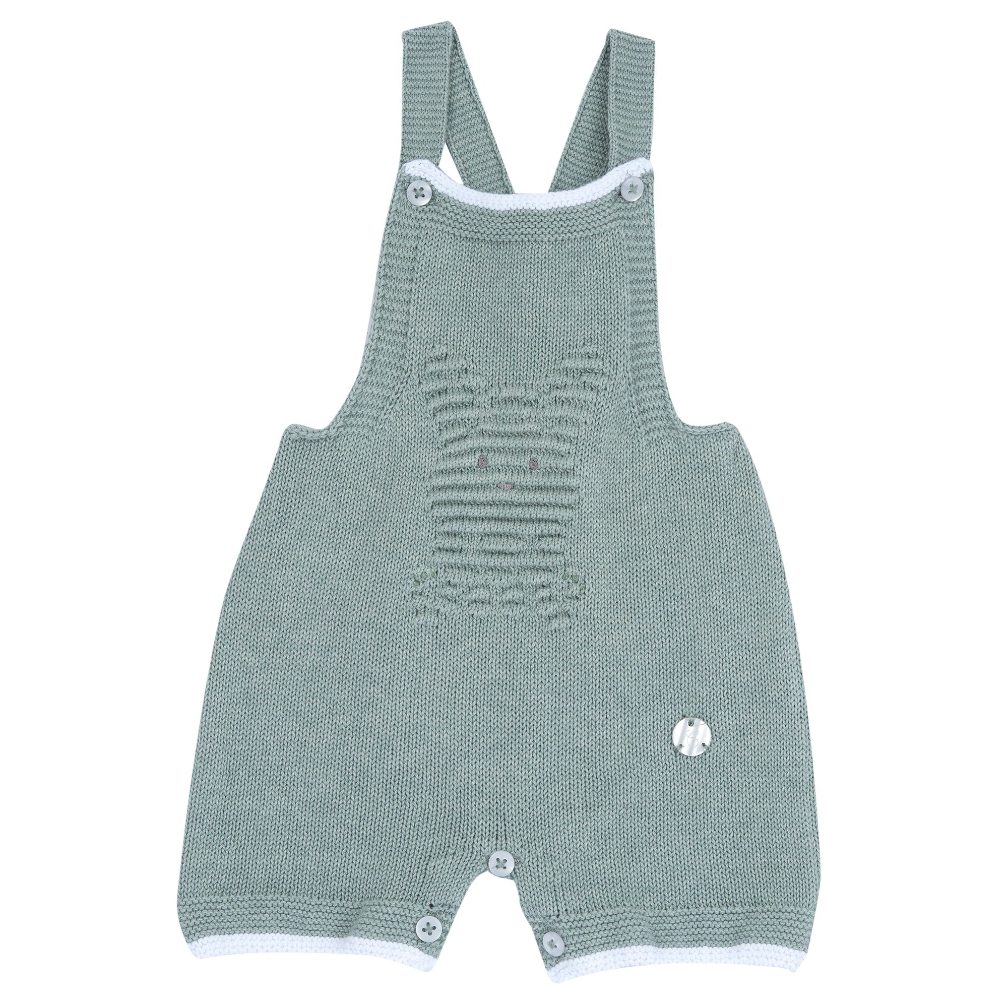 Pagliaccetto/Salopette in maglia verde - Chicco