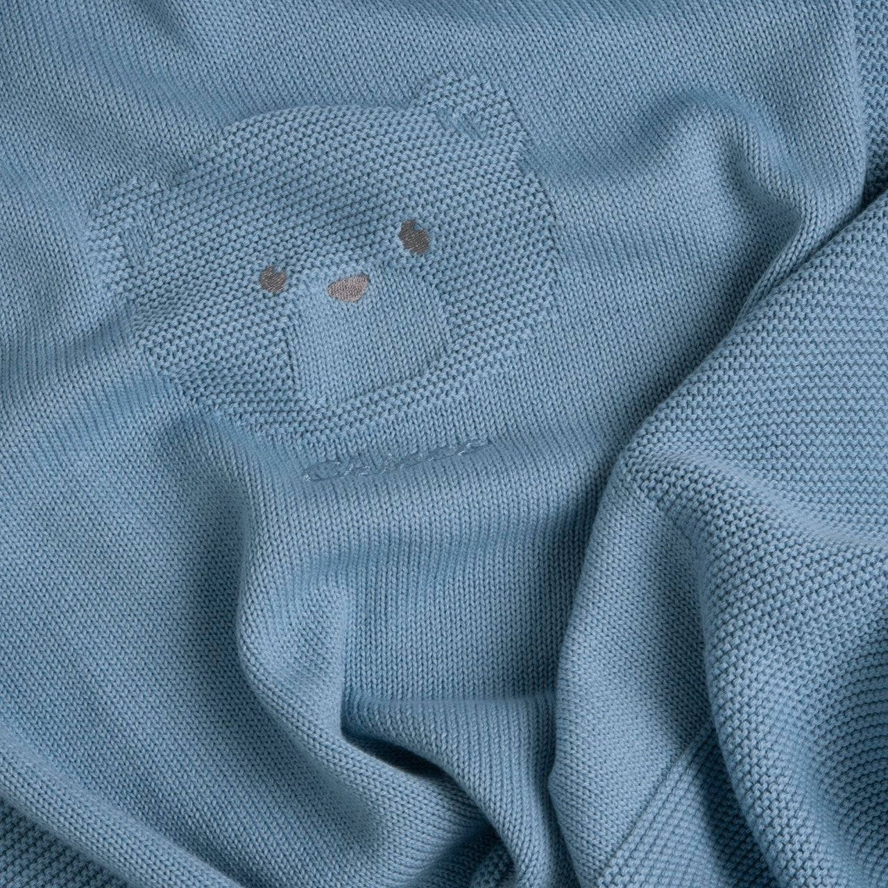 Coperta carrozzina in maglia con l'azzurro - Chicco