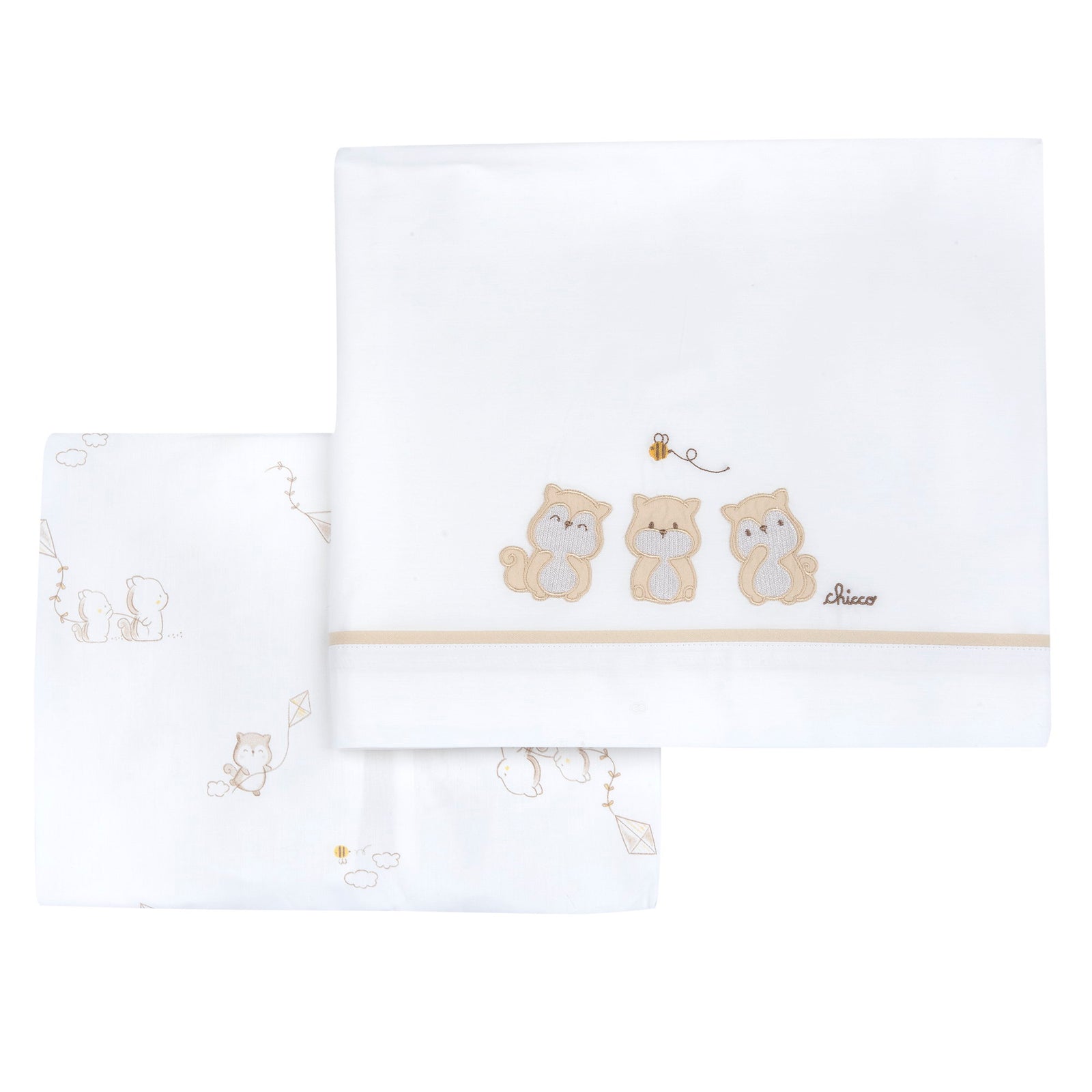 Set 2Pz Lenzuolino con ricamo - Chicco
