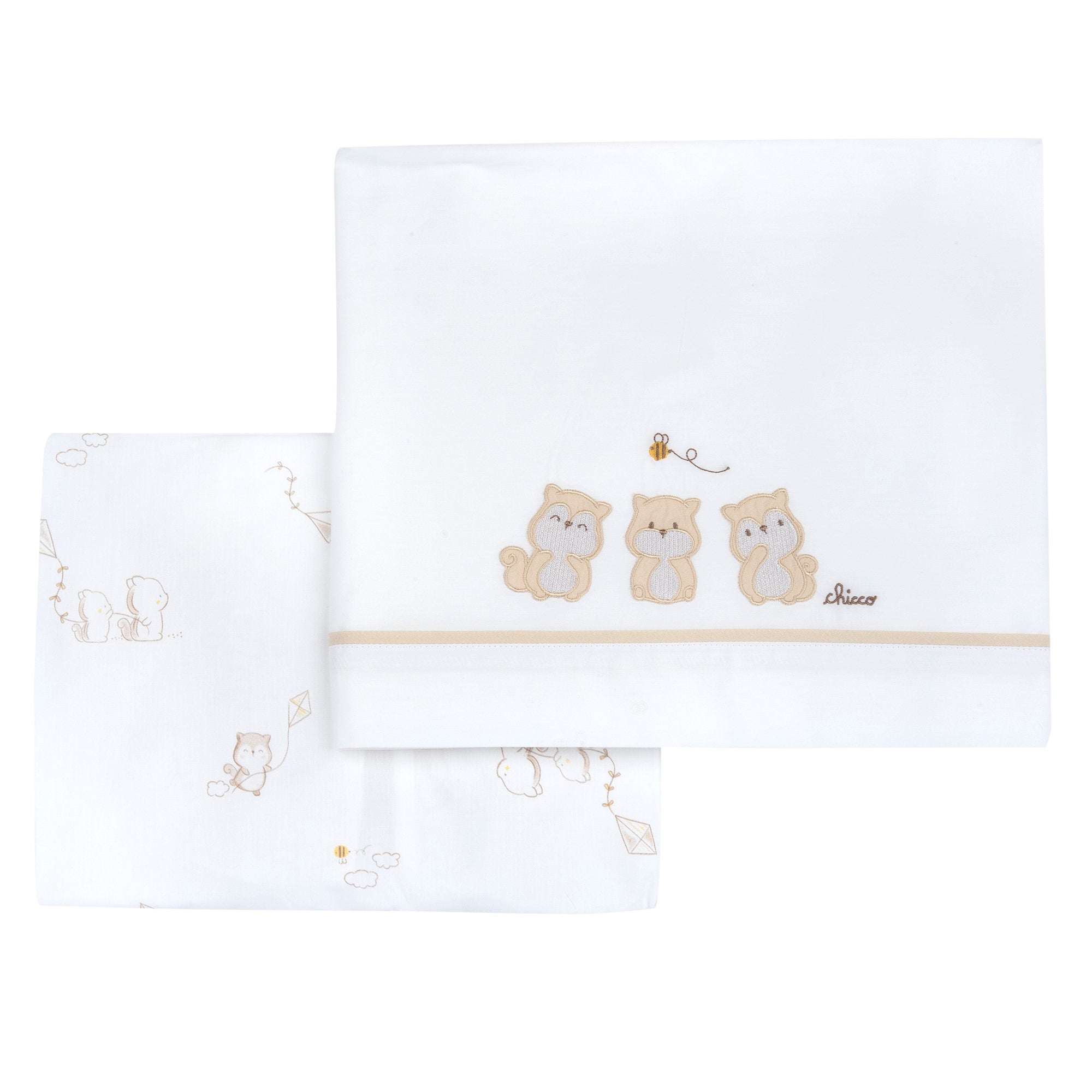 Set 2Pz Lenzuolino con ricamo - Chicco
