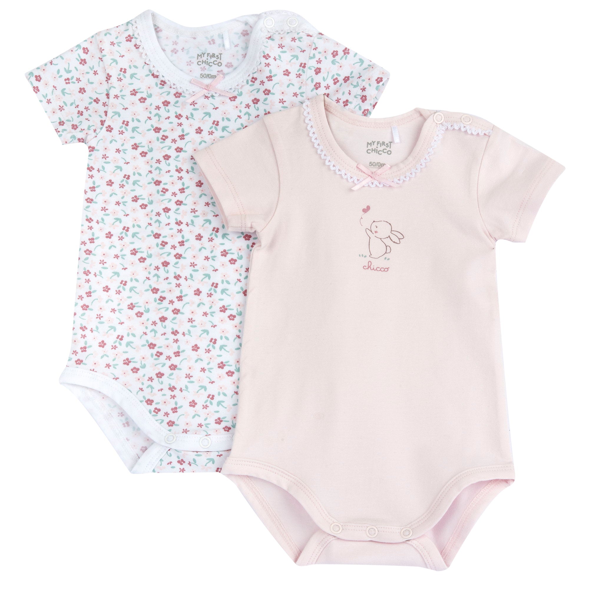 Set 2 Body mezza manica rosa - Chicco