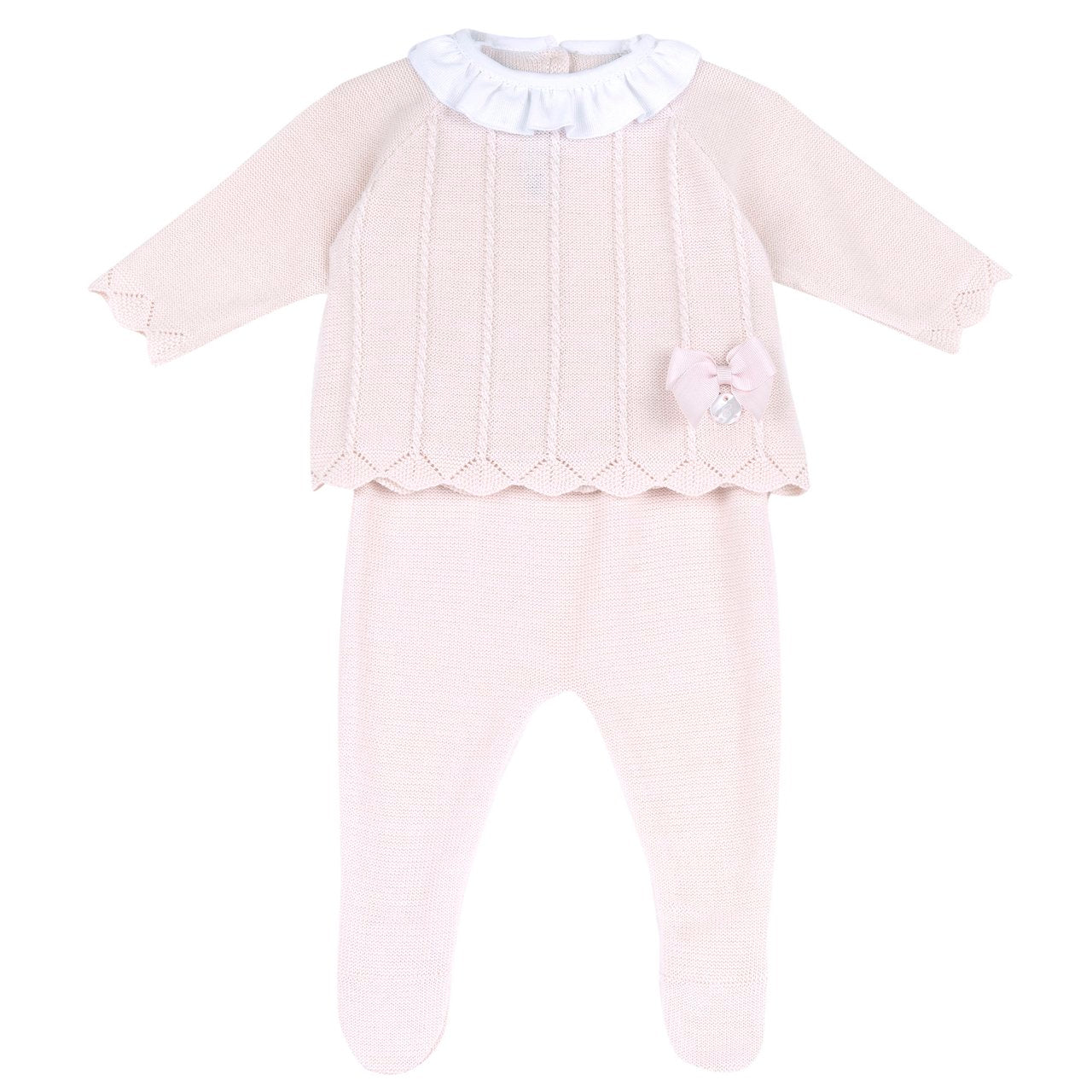 Completo rosa maglia e pantaloni con piedini - Chicco