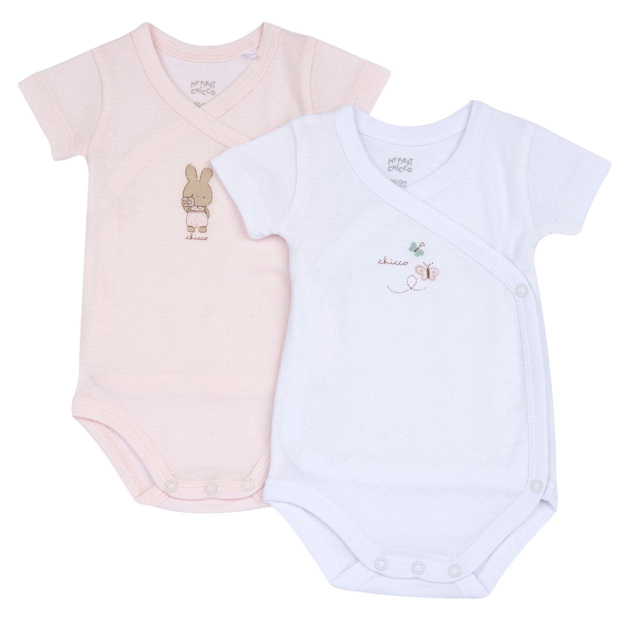 Set body intimo rosa e bianco - Chicco
