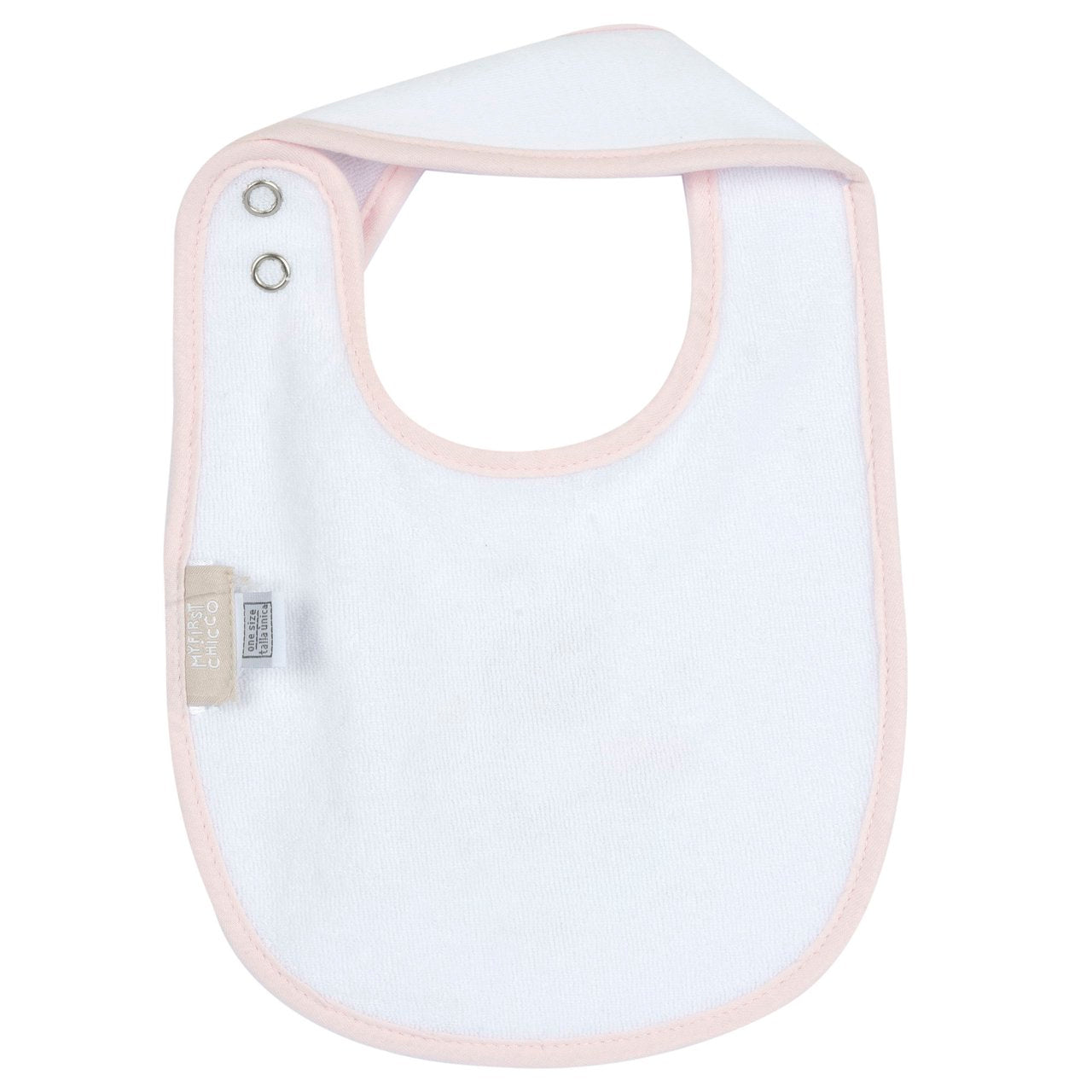 Bavaglino rosa coniglietto con laccetto porta ciuccio - Chicco