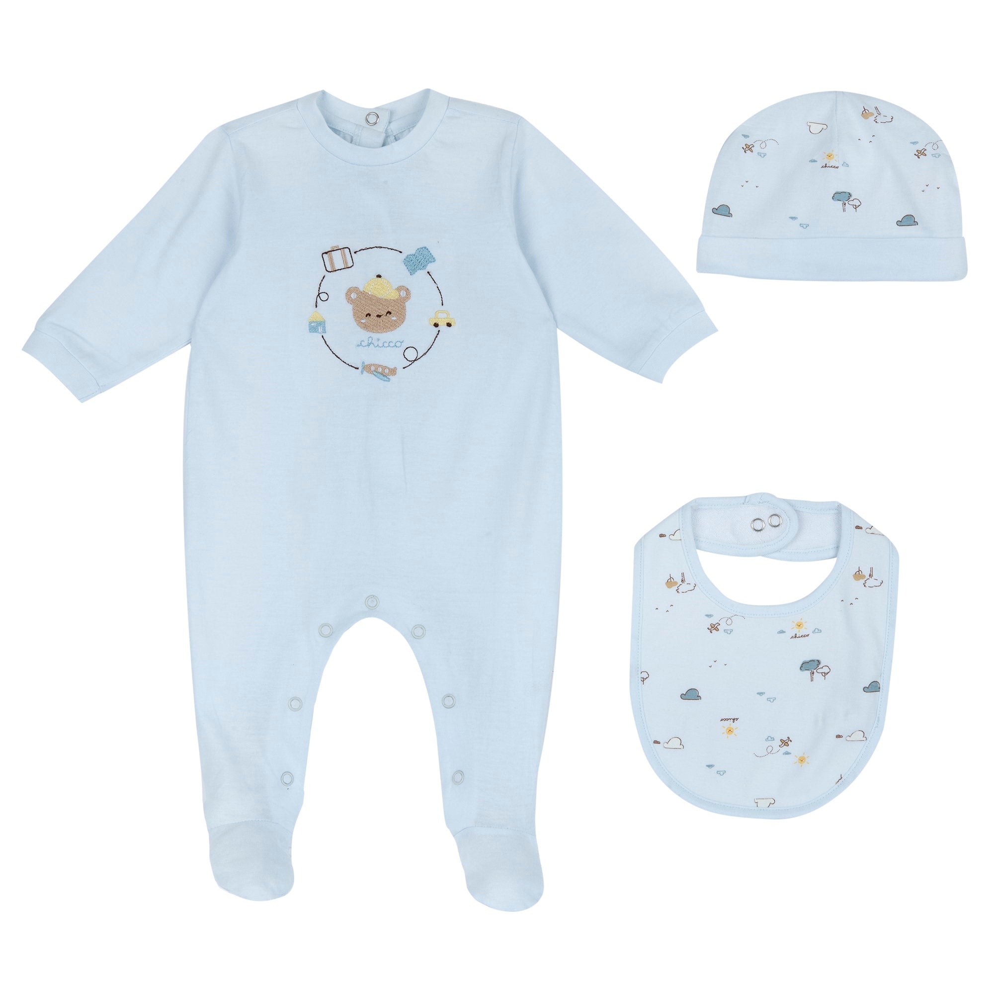 Completo tutina, cappello e bavetta orsetto - Chicco