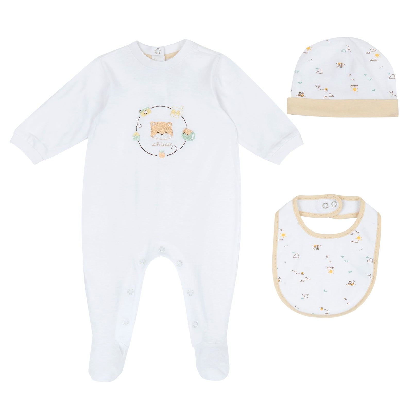 Tutina, cappellino e bavetta orsetto - Chicco