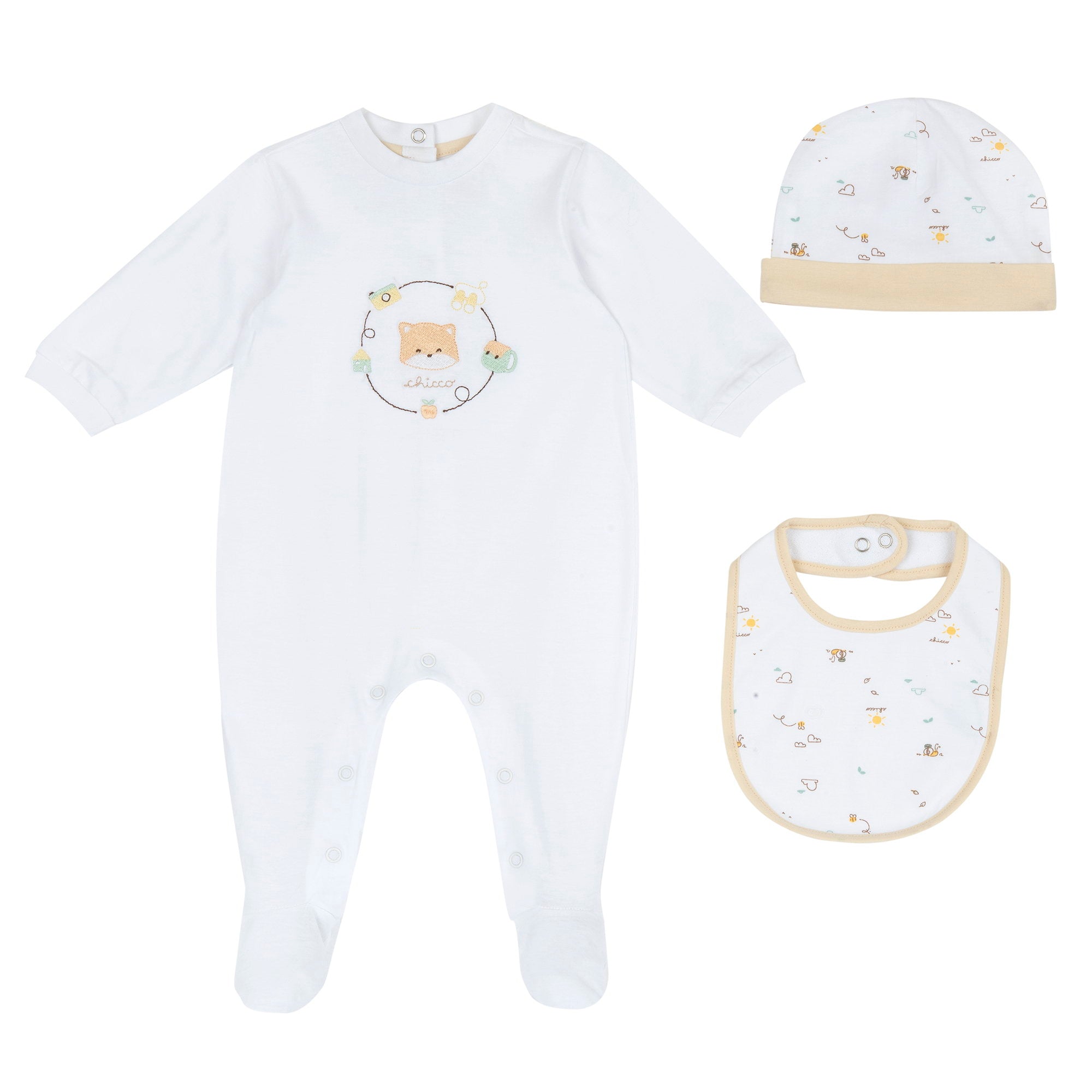 Tutina, cappellino e bavetta orsetto - Chicco