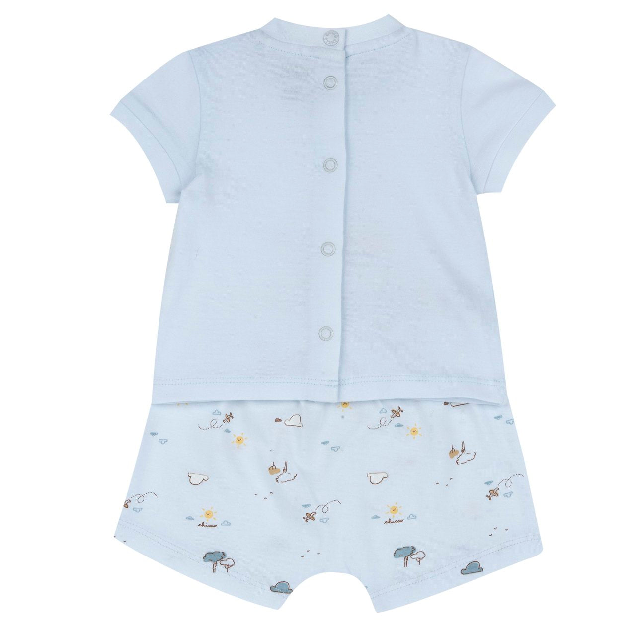 Completo maglietta e pantaloni corti azzurro - Chicco
