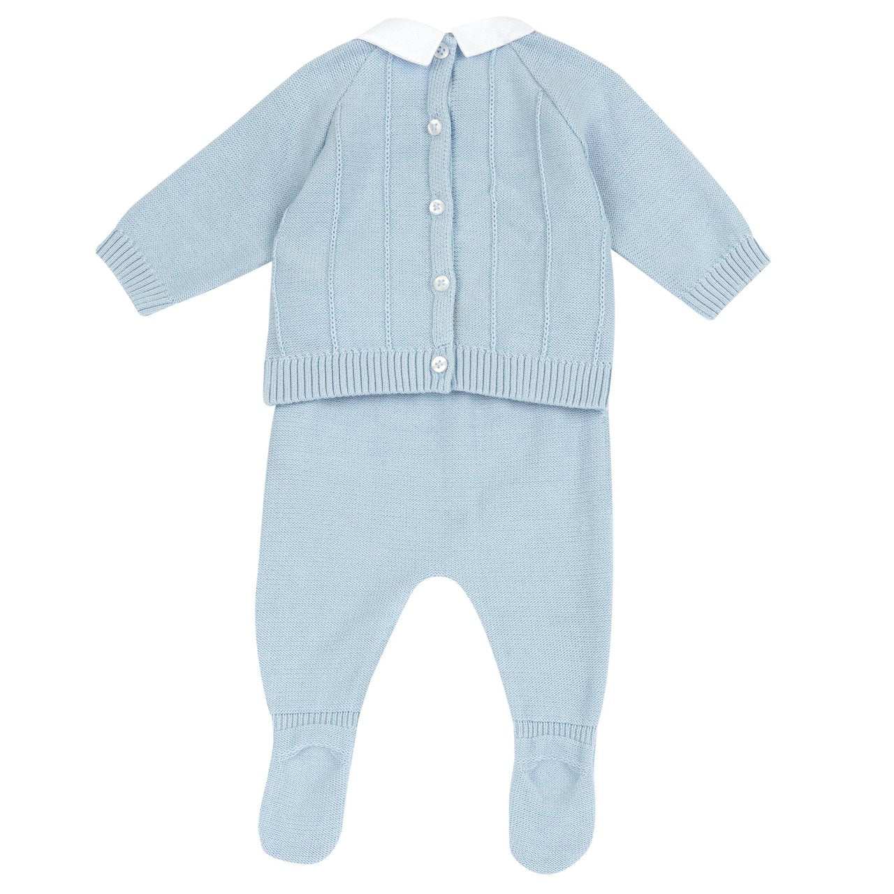 Completo cielo in maglia e pantaloni con piedini - Chicco