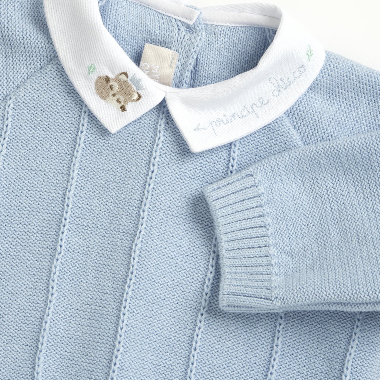 Completo cielo in maglia e pantaloni con piedini - Chicco