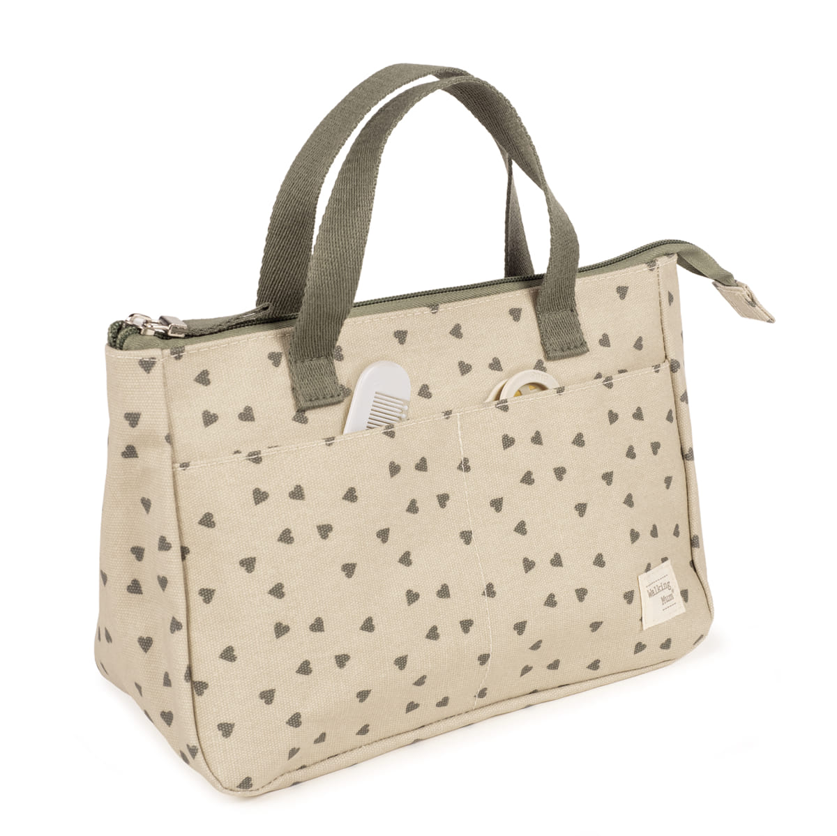 Beauty case nascita modello CUORI POPPY MUSCHIO - walking mum