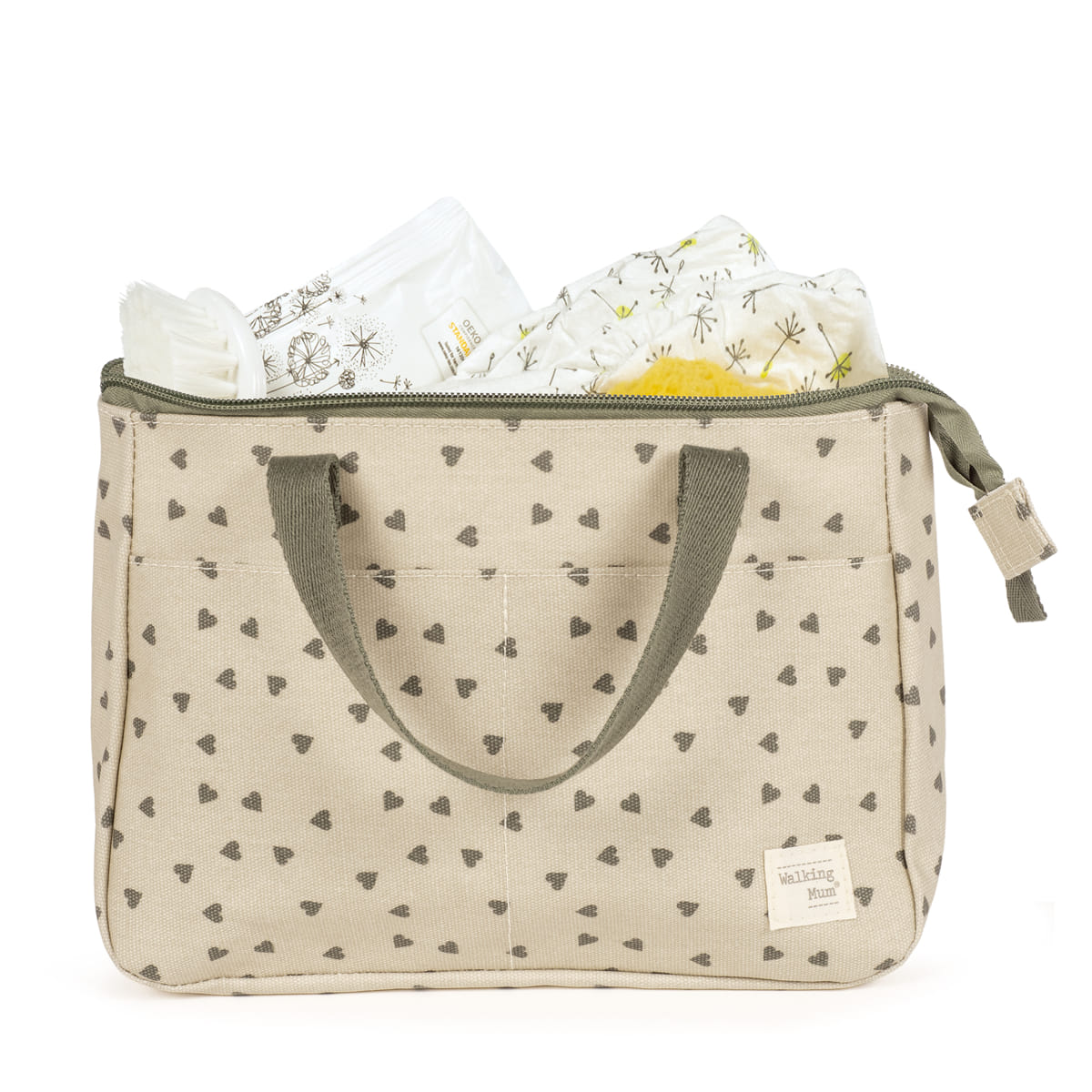 Beauty case nascita modello CUORI POPPY MUSCHIO - walking mum