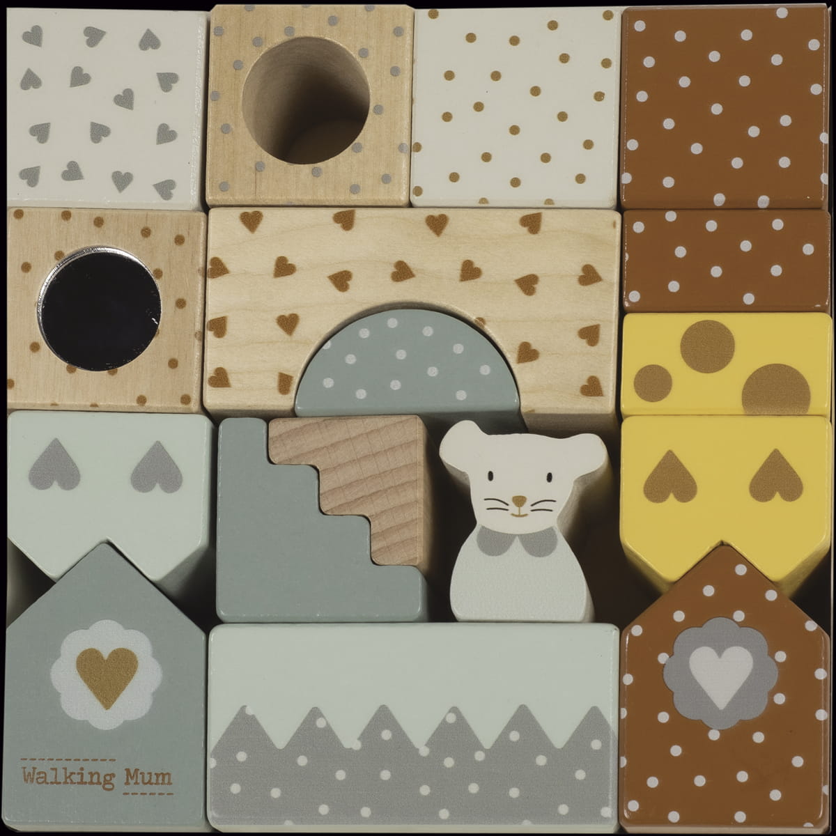Blocchi di Costruzione in Legno Poppy - Walking Mum