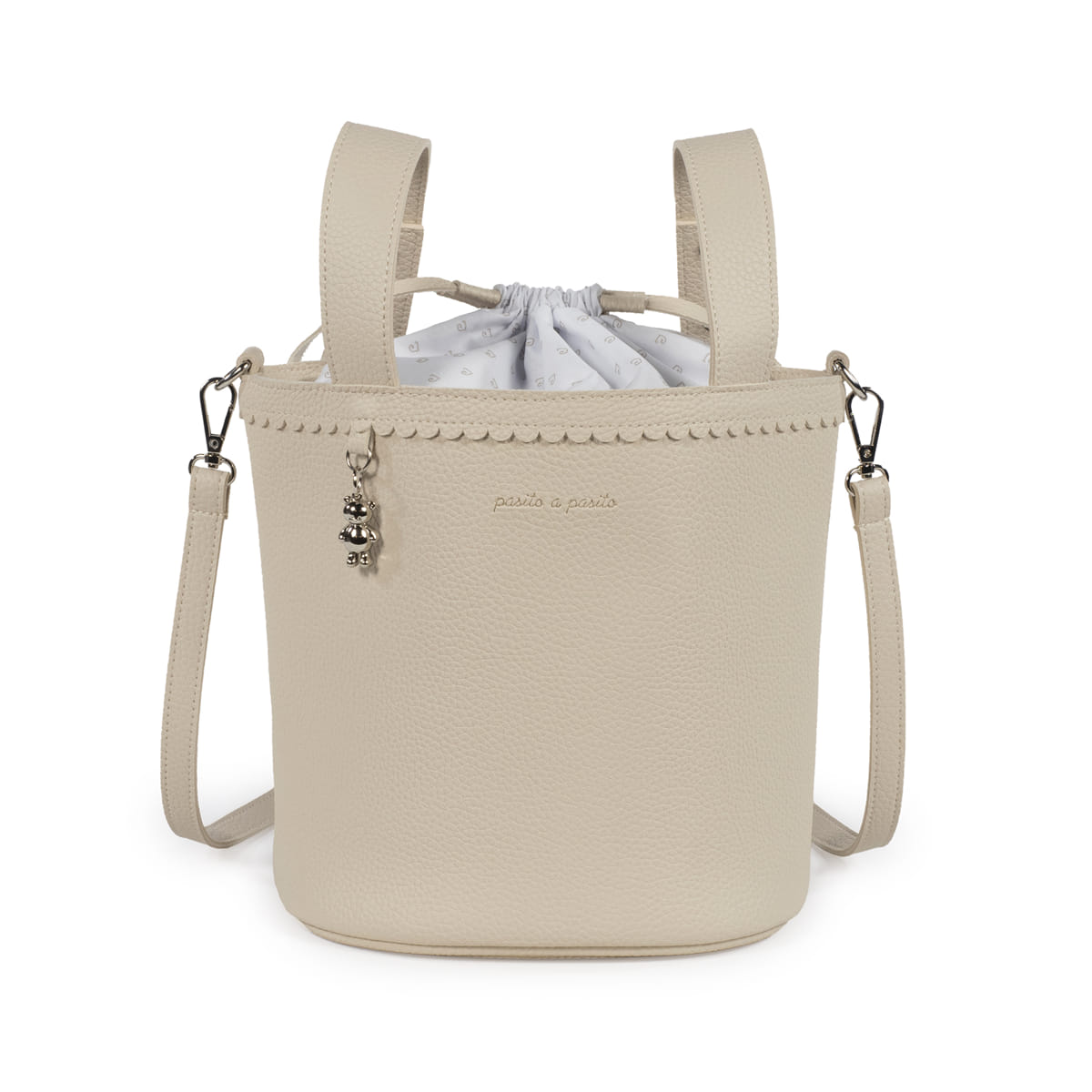 Borsa a secchiello Icon crema - Pasito a Pasito