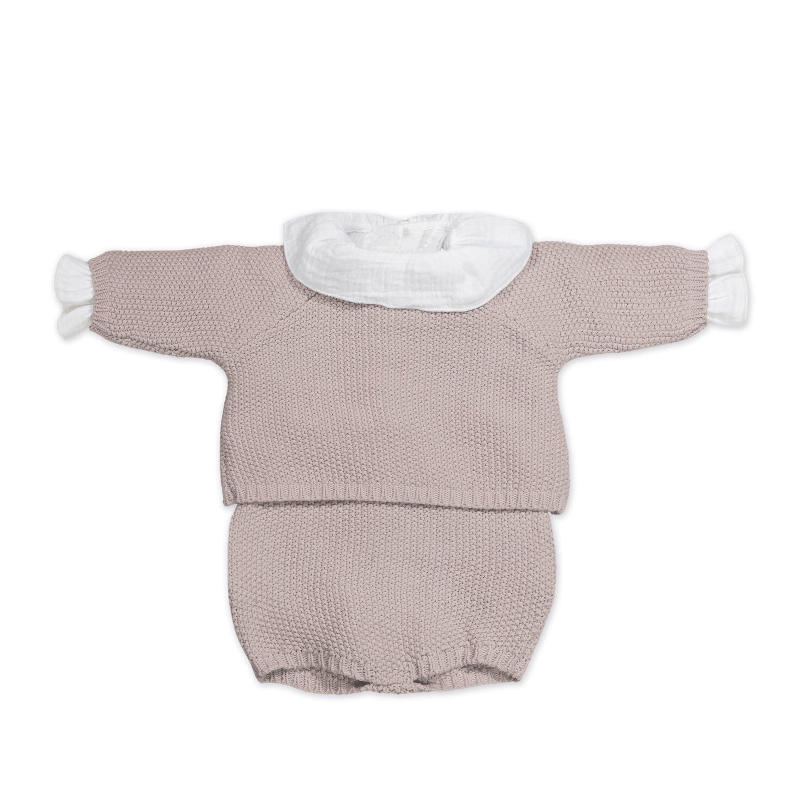 COMPLETO TRICOT ROSA - Pasito a Pasito