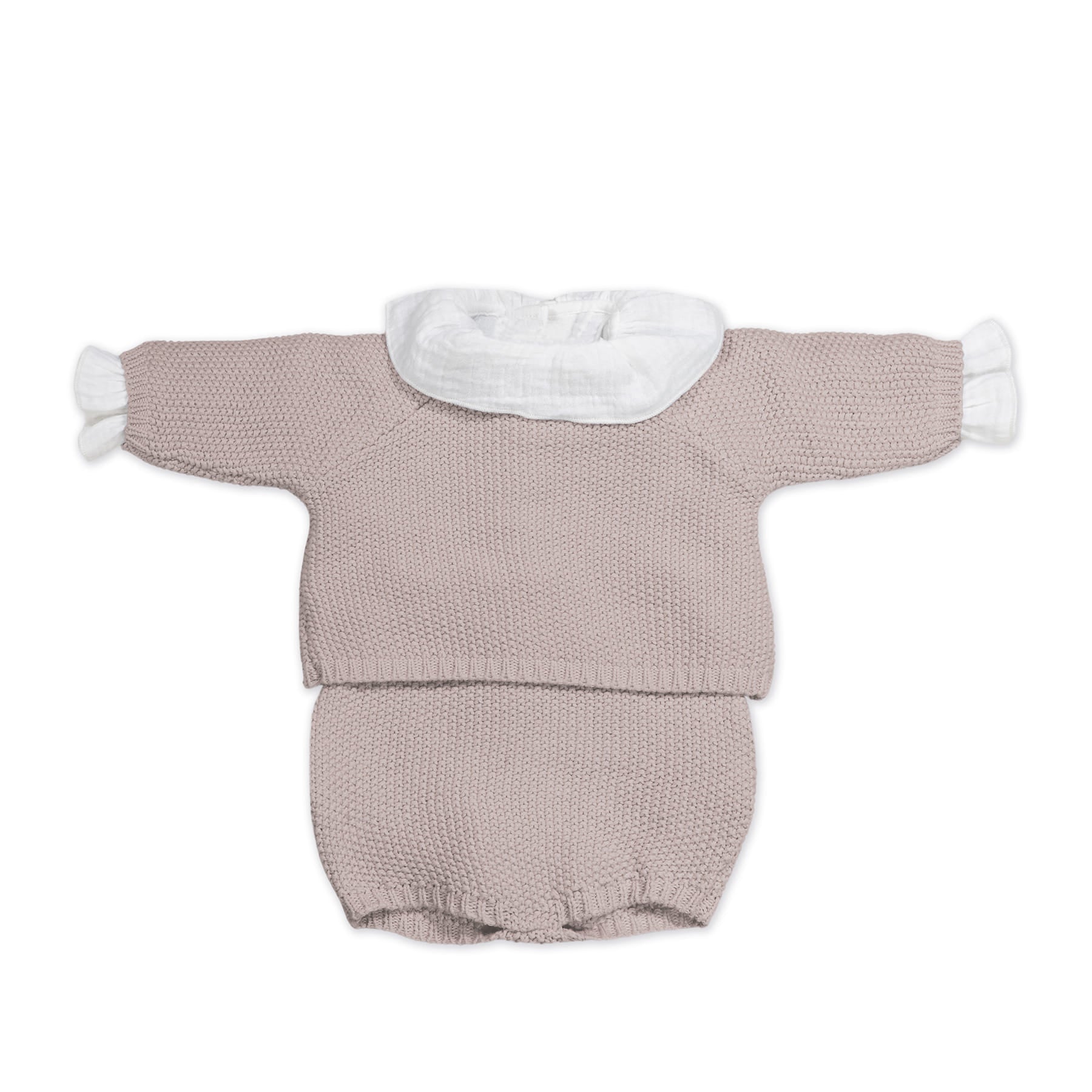 COMPLETO TRICOT ROSA - Pasito a Pasito