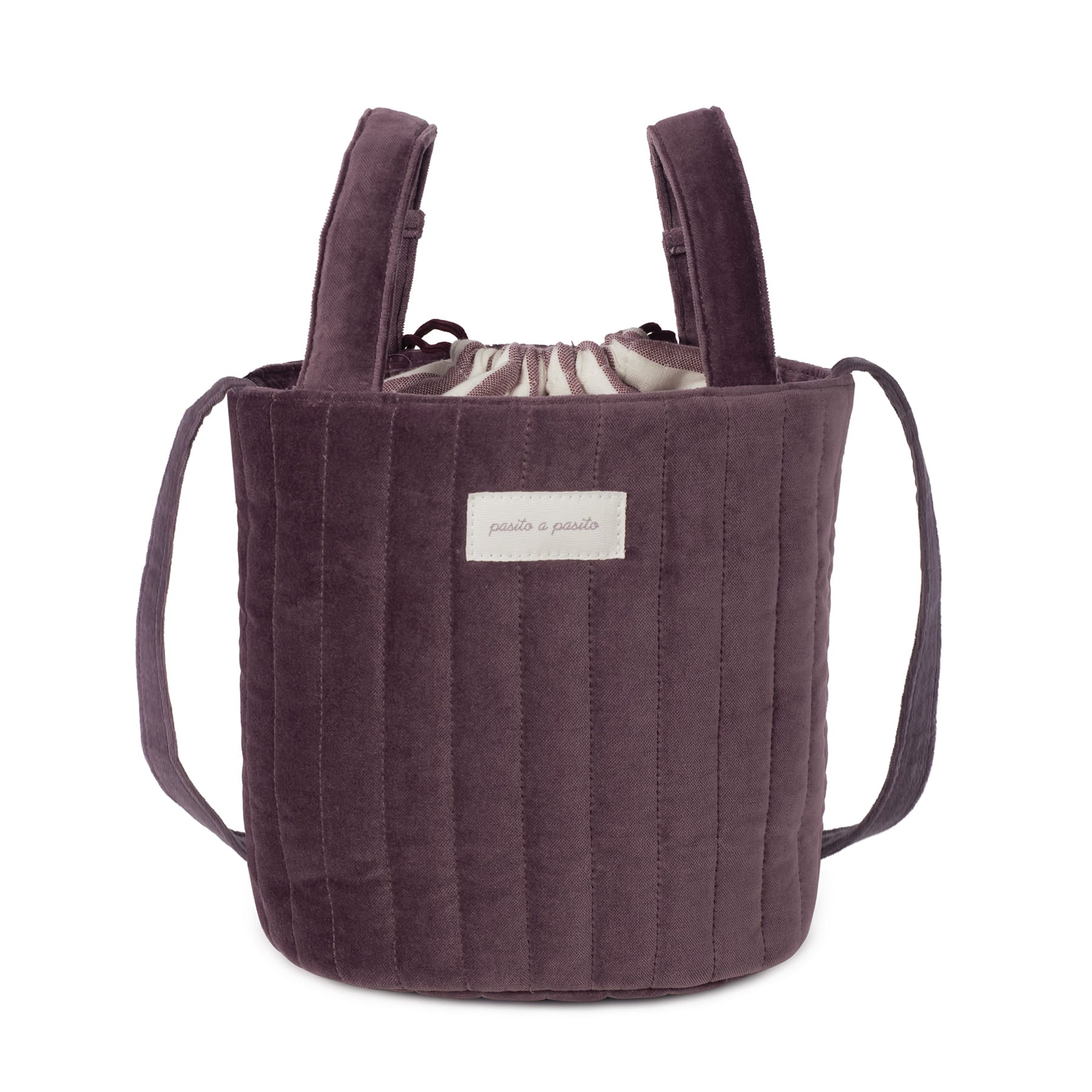 Bucket Bag Cherry Velvet - Pasito a Pasito