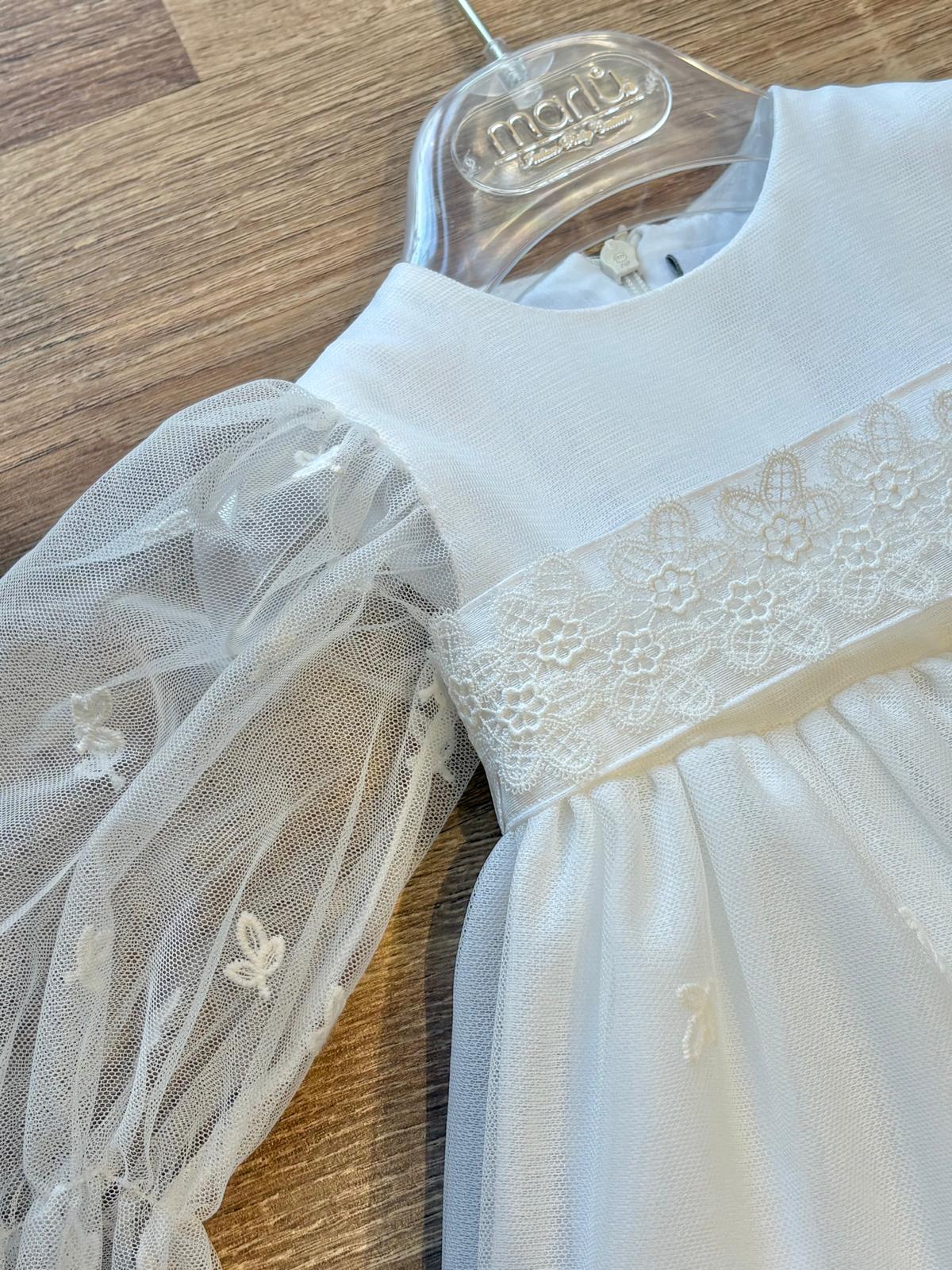 Vestito Cerimonia Camicione con Cuffietta Coordinata - Marlù