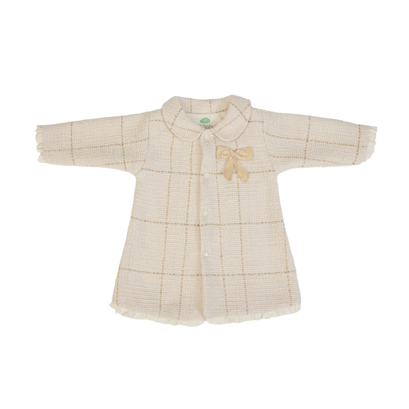 Cappottino Beige e oro con fiocco - Dalla 3 alla 12 mesi - FS BABY