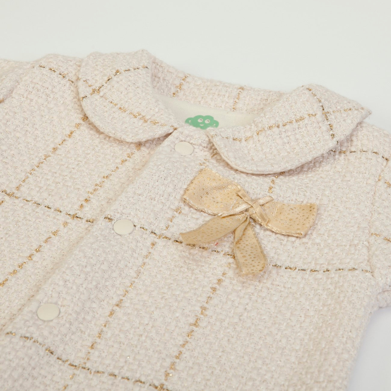 Cappottino Beige e oro con fiocco - Dalla 3 alla 12 mesi - FS BABY