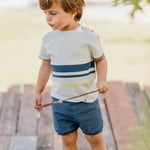 Coordinato T-shirt + Pantaloncino Blu Wedoble - dalla 3 alla 12 Mesi