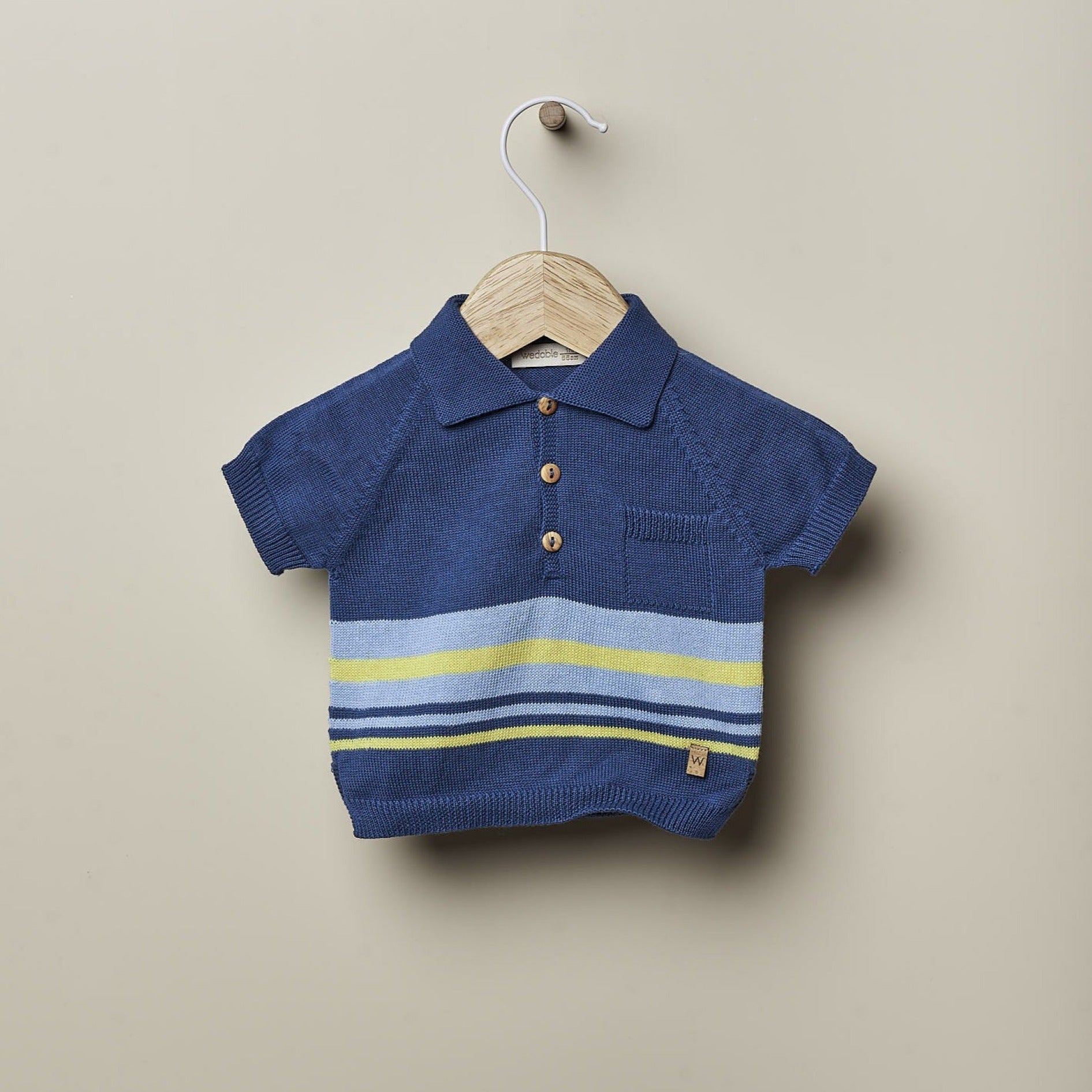 Abitino bambino blu estivo Wedoble 2 pezzi - dalla 3 alla 9 Mesi