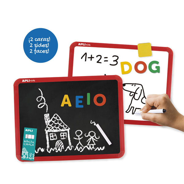 Lavagna Magnetica Bifacciale "White & Chalkboard" - APLI Kids