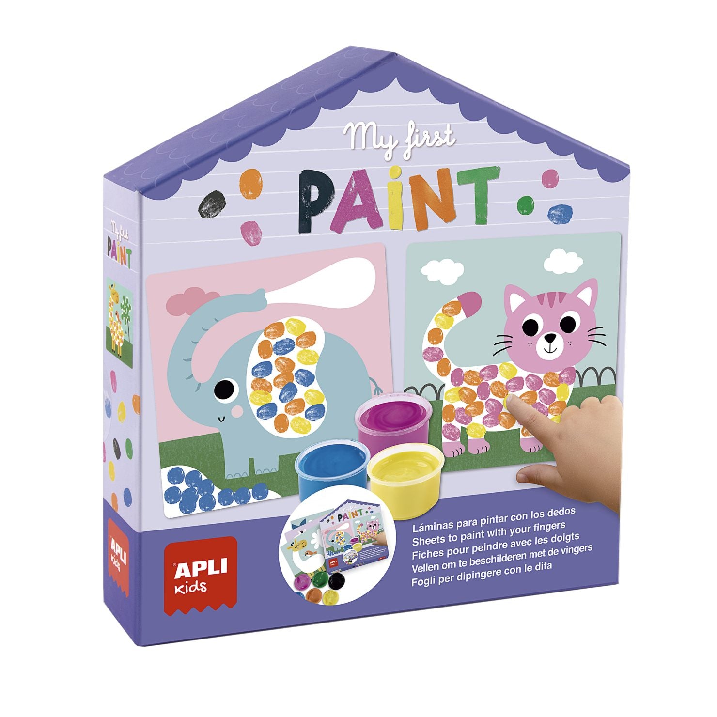 Kit Creativo "My First Paint" Pittura con le Dita - APLI Kids