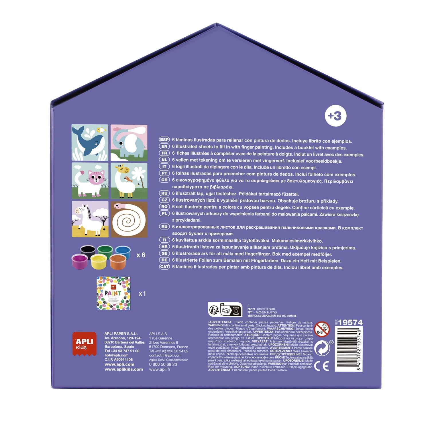 Kit Creativo "My First Paint" Pittura con le Dita - APLI Kids