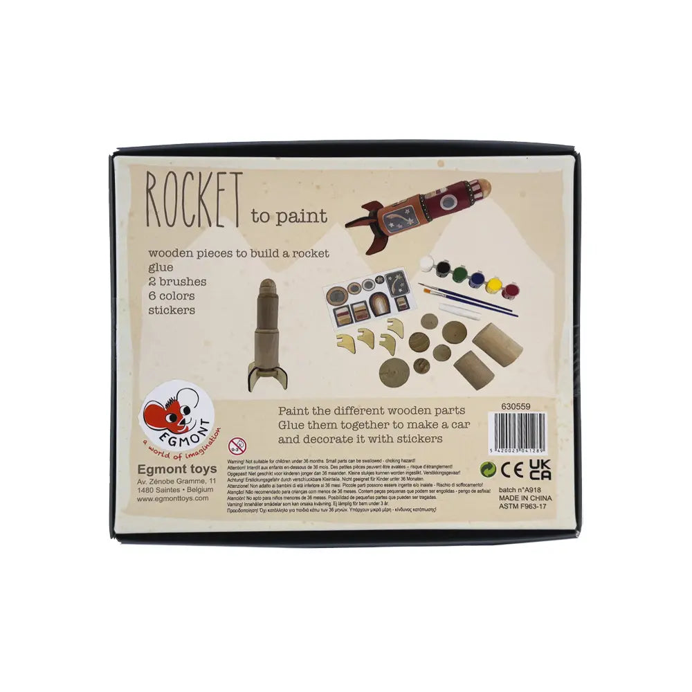 Razzo in legno da dipingere - Egmont Toys