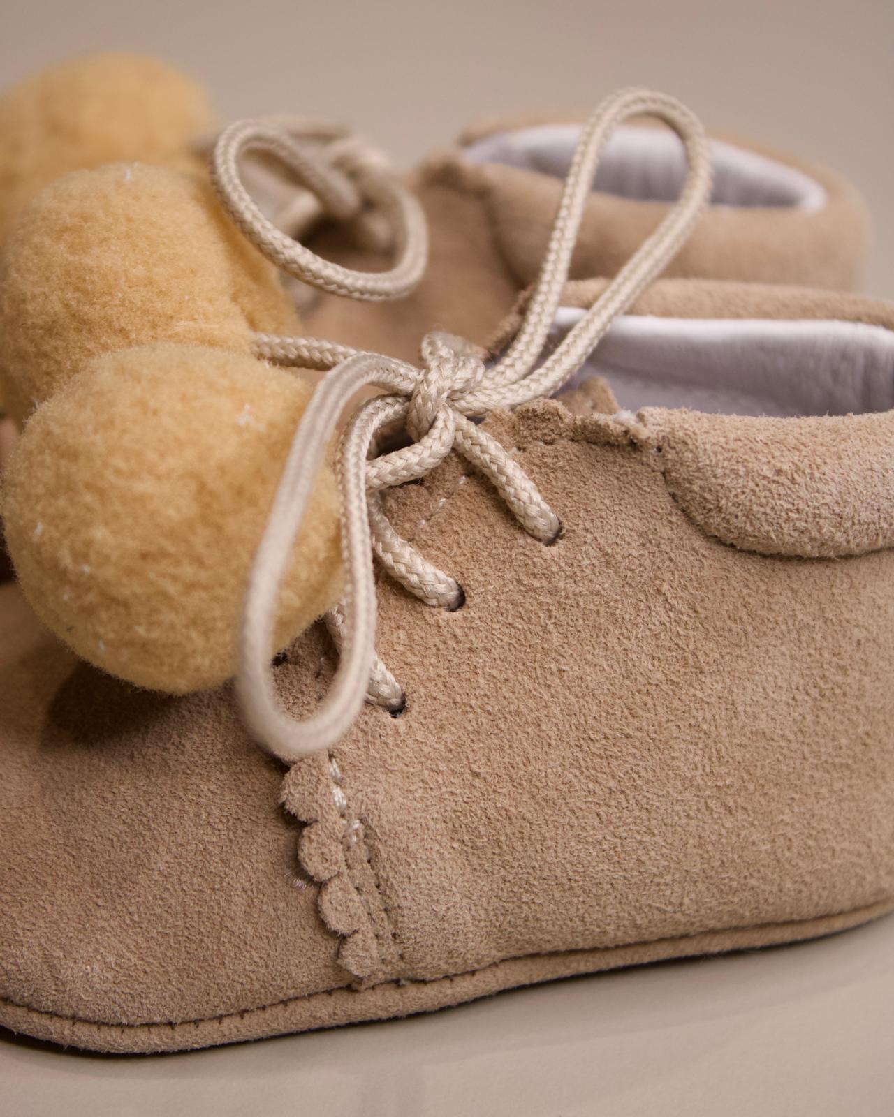 Scarpette in Camoscio Pon Pon - Caminito