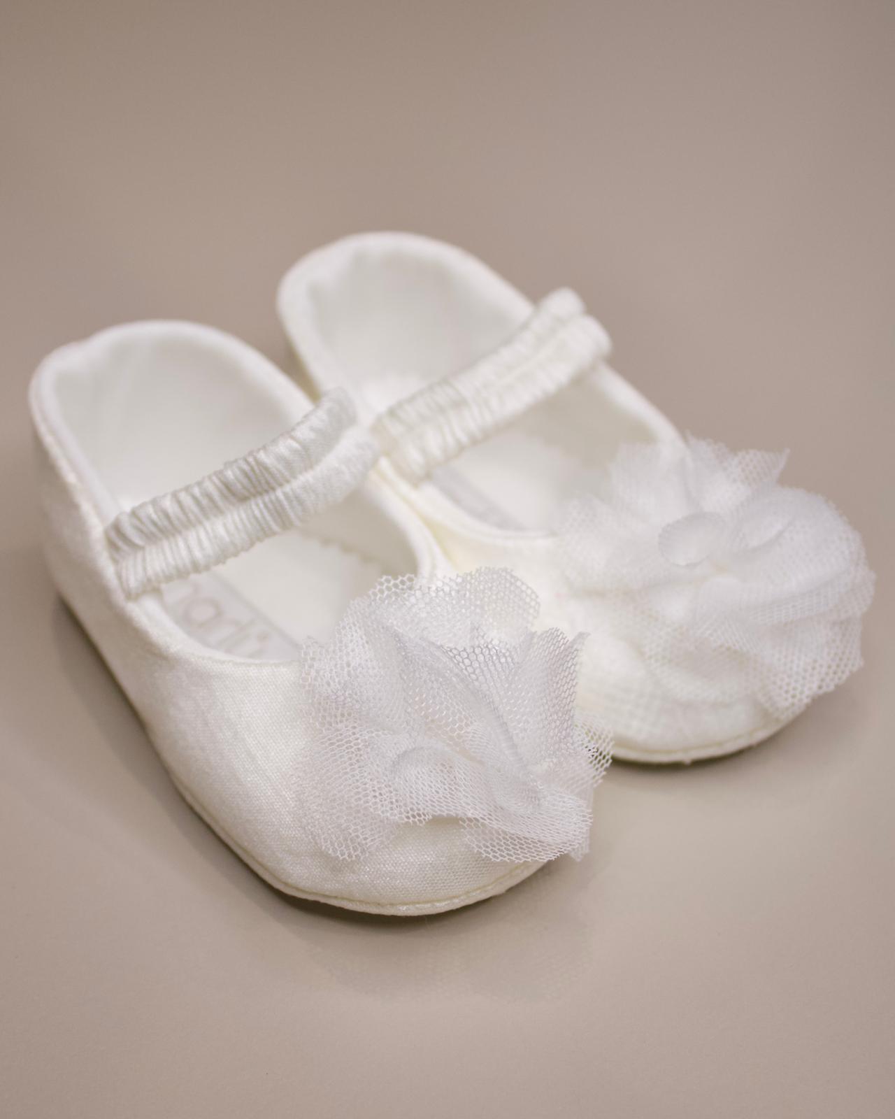 Scarpette Bianche con Fiore - Marlù