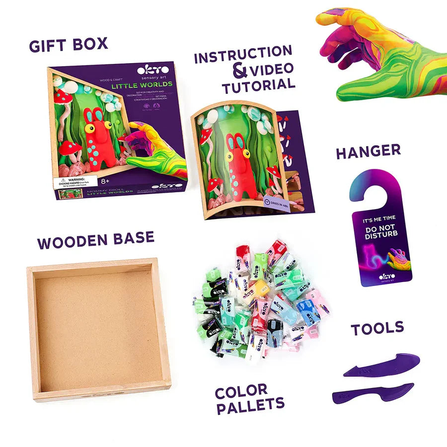 Set fai da te Wood&Craft "Little Worlds" Mommy Troll - Okto