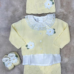 Completo in filo Giallo con cardigan - Marlù