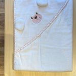 Accappatoio Spugna Orsetto Bianco e Rosa - Marlù