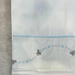 Set 3pz Lenzuolino con rifiniture azzurro e tortora - Marlù