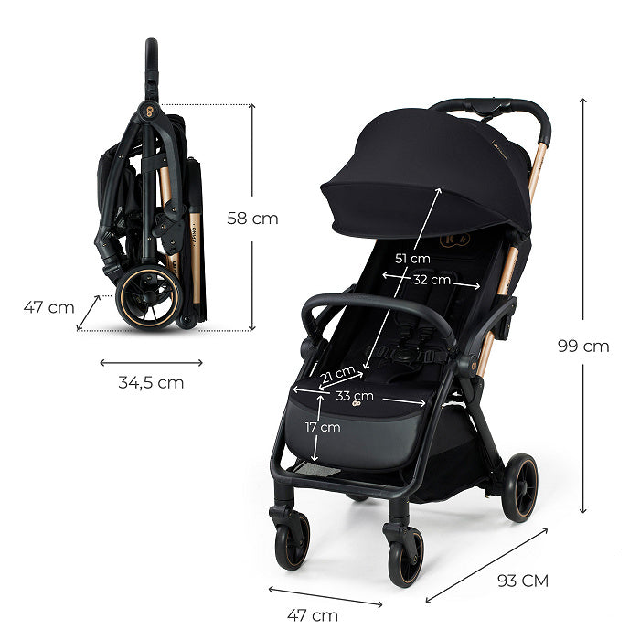 Passeggino leggero APINO Nero - Kinderkraft