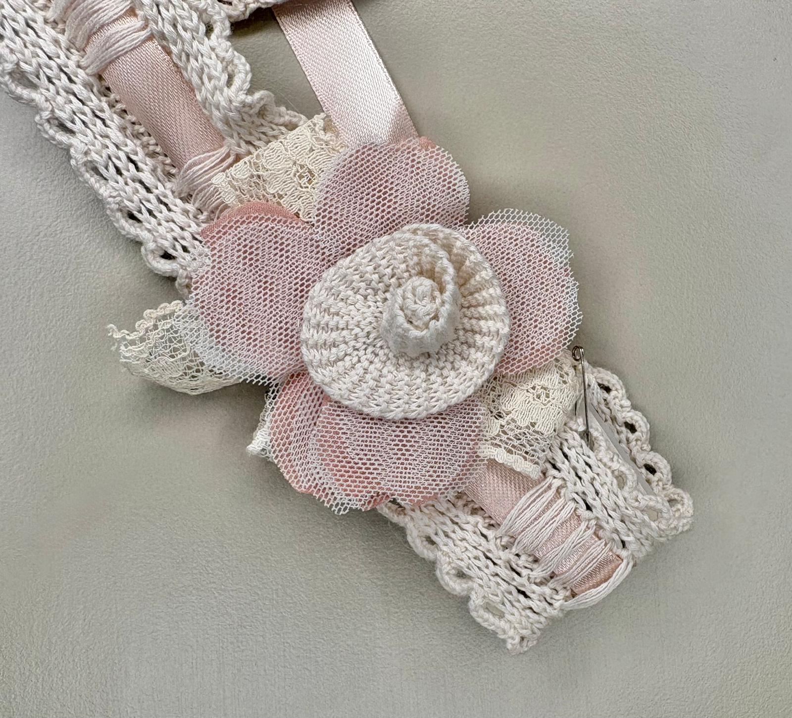 Fascetta con lacci lunghi Rosa - Marlù