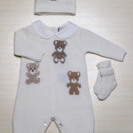 Completo Panna Prima Nascita 3 Pezzi - Jo Milano