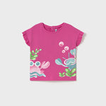 Maglietta fucsia tema mare - majoral
