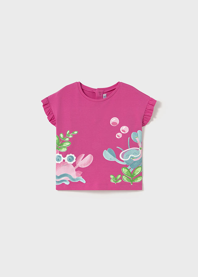 Maglietta fucsia tema mare - majoral