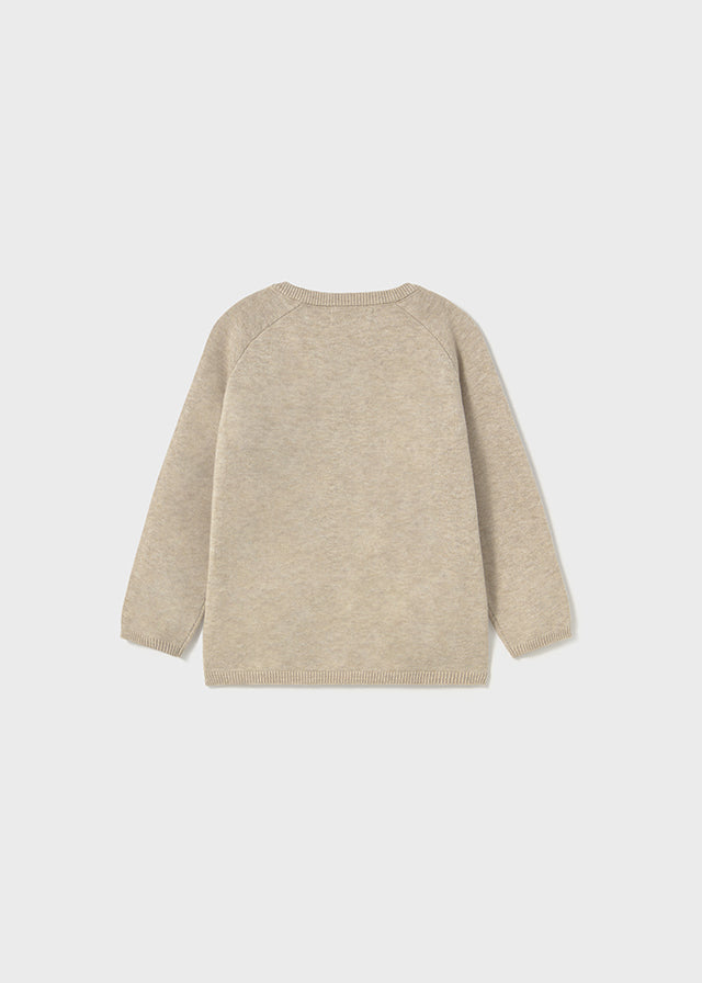 Golfino cotone tortora con cane - majoral