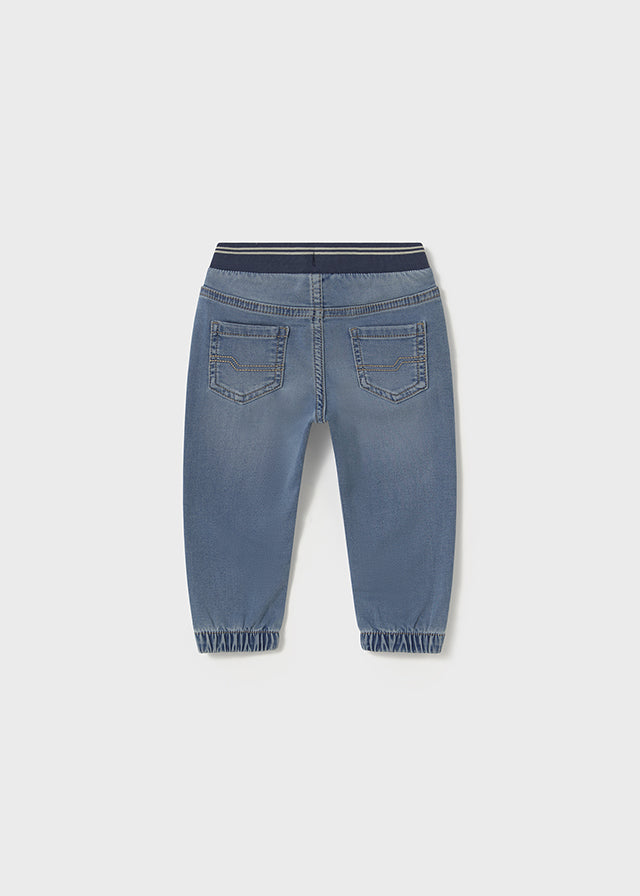 jeans con elastico in vita - majoral