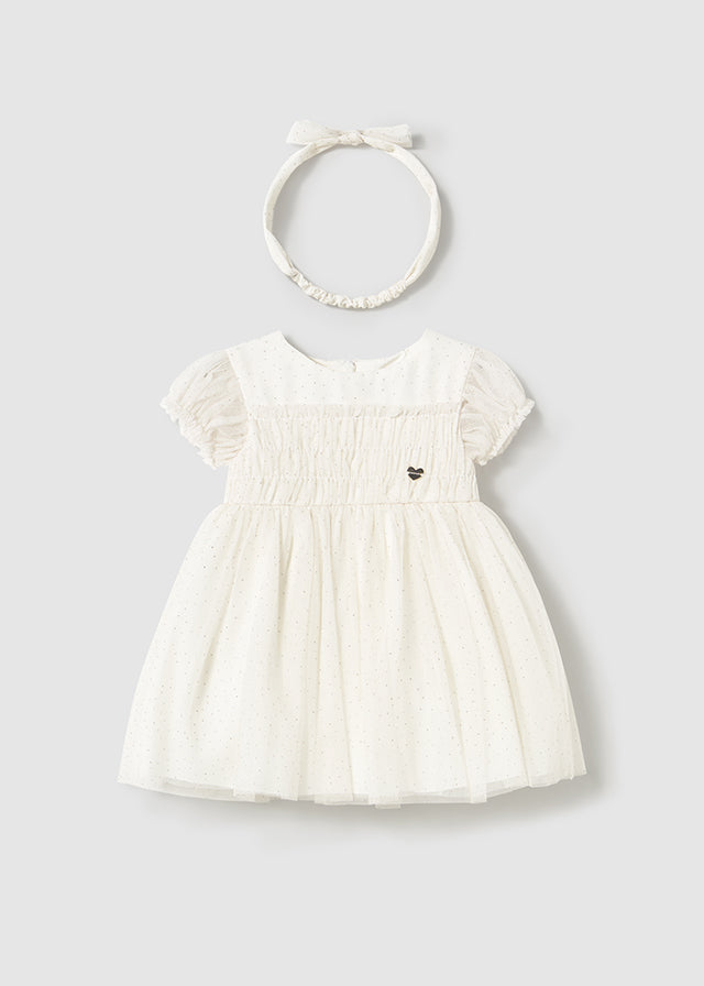 Vestito tulle con fascia abbinata - Mayoral